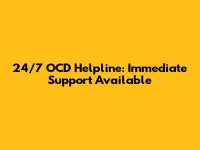 24/7 OCD Helpline: Immediate Support Available