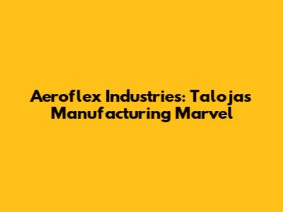 Aeroflex Industries: Taloja's Manufacturing Marvel