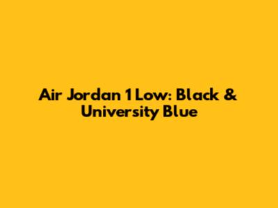 Air Jordan 1 Low: Black & University Blue
