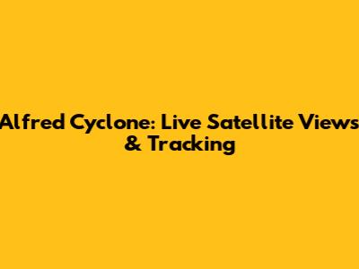 Alfred Cyclone: Live Satellite Views & Tracking