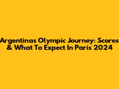 Argentina's Olympic Journey: Scores & What To Expect In Paris 2024