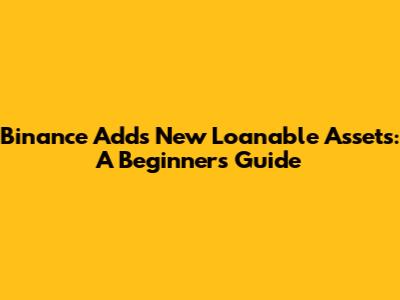 Binance Adds New Loanable Assets: A Beginner's Guide