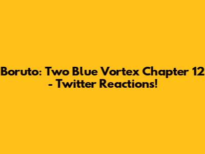 Boruto: Two Blue Vortex Chapter 12 - Twitter Reactions!