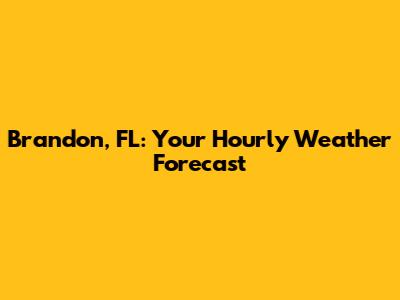 Brandon, FL: Your Hourly Weather Forecast