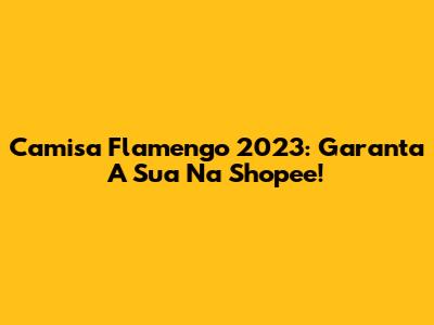 Camisa Flamengo 2023: Garanta A Sua Na Shopee!