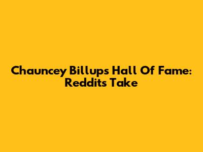 Chauncey Billups Hall Of Fame: Reddit's Take