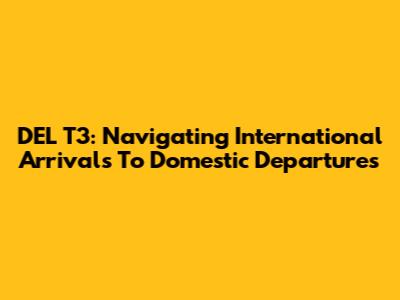 DEL T3: Navigating International Arrivals To Domestic Departures