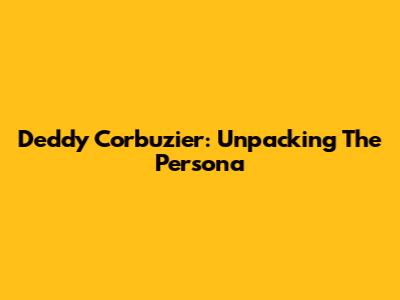 Deddy Corbuzier: Unpacking The Persona