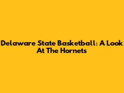 Delaware State Basketball: A Look At The Hornets