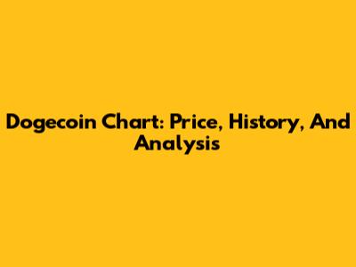 Dogecoin Chart: Price, History, And Analysis