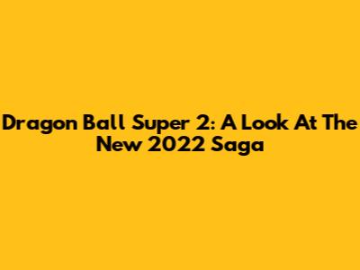 Dragon Ball Super 2: A Look At The New 2022 Saga