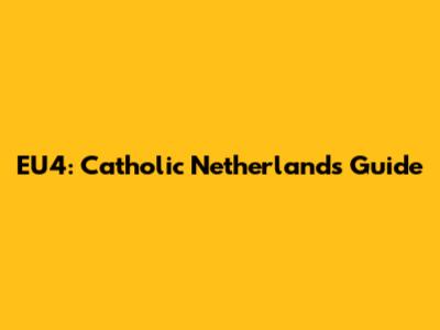 EU4: Catholic Netherlands Guide