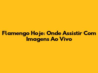 Flamengo Hoje: Onde Assistir Com Imagens Ao Vivo