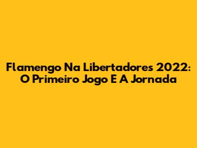 Flamengo Na Libertadores 2022: O Primeiro Jogo E A Jornada