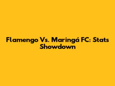 Flamengo Vs. Maringá FC: Stats Showdown