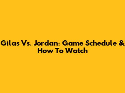 Gilas Vs. Jordan: Game Schedule & How To Watch