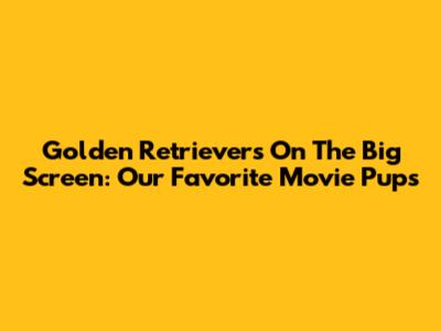 Golden Retrievers On The Big Screen: Our Favorite Movie Pups