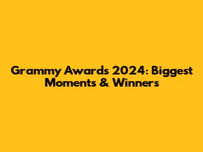 Grammy Awards 2024: Biggest Moments & Winners