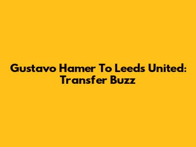 Gustavo Hamer To Leeds United: Transfer Buzz