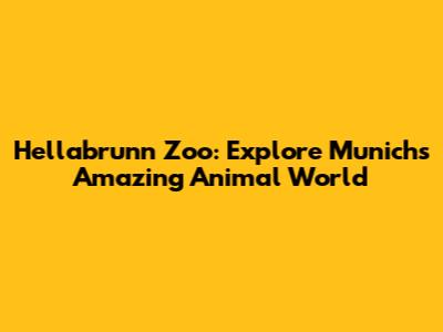 Hellabrunn Zoo: Explore Munich's Amazing Animal World