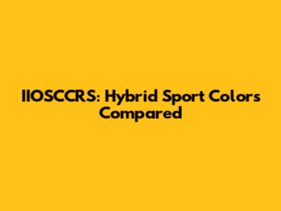 IIOSCCRS: Hybrid Sport Colors Compared