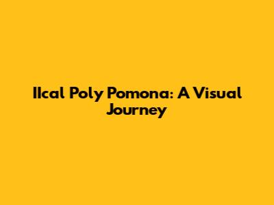 IIcal Poly Pomona: A Visual Journey