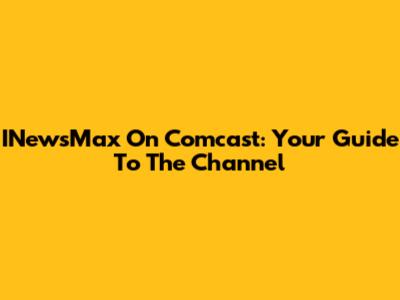 INewsMax On Comcast: Your Guide To The Channel