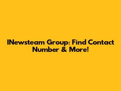 INewsteam Group: Find Contact Number & More!