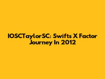 IOSCTaylorSC: Swift's X Factor Journey In 2012