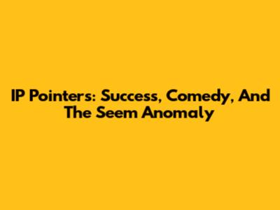 IP Pointers: Success, Comedy, And The "Seem Anomaly"