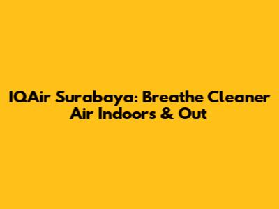 IQAir Surabaya: Breathe Cleaner Air Indoors & Out