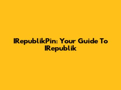 IRepublikPin: Your Guide To IRepublik