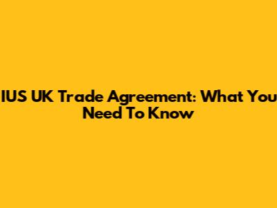IUS UK Trade Agreement: What You Need To Know