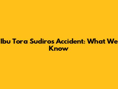 Ibu Tora Sudiro's Accident: What We Know