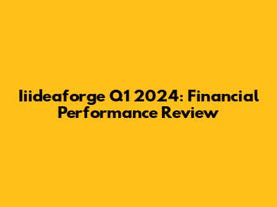 Iiideaforge Q1 2024: Financial Performance Review