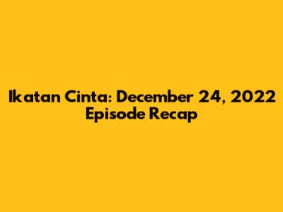 Ikatan Cinta: December 24, 2022 Episode Recap
