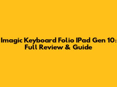 Imagic Keyboard Folio IPad Gen 10: Full Review & Guide
