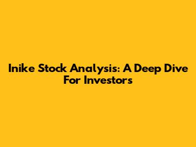 Inike Stock Analysis: A Deep Dive For Investors