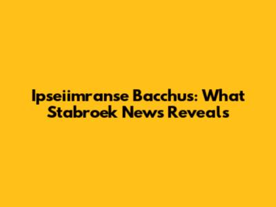 Ipseiimranse Bacchus: What Stabroek News Reveals