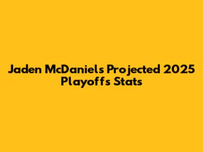 Jaden McDaniels' Projected 2025 Playoffs Stats