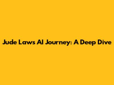 Jude Law's AI Journey: A Deep Dive