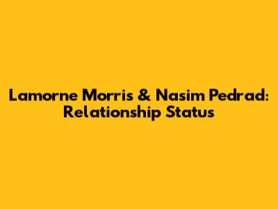 Lamorne Morris & Nasim Pedrad: Relationship Status