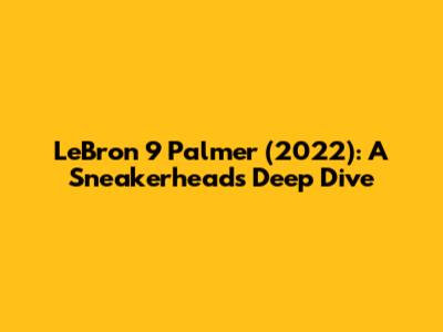 LeBron 9 'Palmer' (2022): A Sneakerhead's Deep Dive