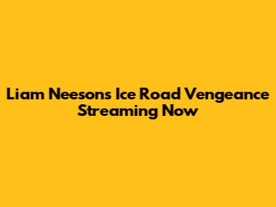 Liam Neeson's 'Ice Road Vengeance' Streaming Now