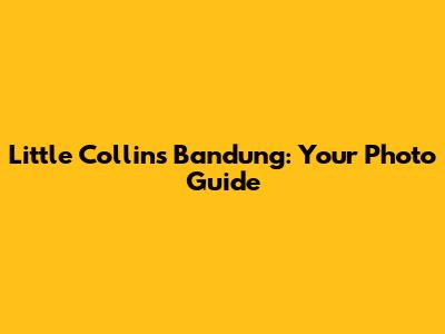 Little Collins Bandung: Your Photo Guide