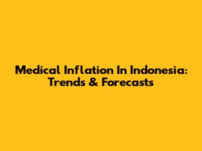 Medical Inflation In Indonesia: Trends & Forecasts