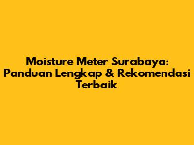 Moisture Meter Surabaya: Panduan Lengkap & Rekomendasi Terbaik