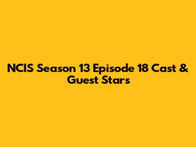 NCIS Season 13 Episode 18 Cast & Guest Stars