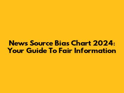 News Source Bias Chart 2024: Your Guide To Fair Information