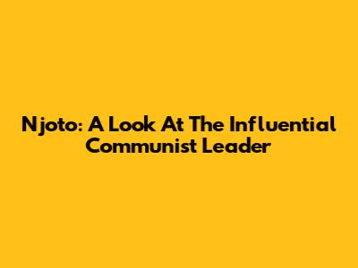 Njoto: A Look At The Influential Communist Leader